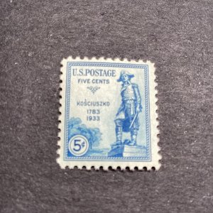 SCOTT#734 GENERAL KOSCIUSZKO  5 CENT STAMP - MNH-1933-US