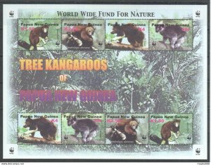 L1340 Papua New Guinea Wwf Fauna Animals Tree Kangaroos 1Kb Mnh Stamps