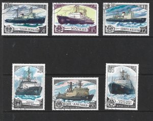 RUSSIA - 1978 ICEBREAKERS - SCOTT 4721 TO 4726 - USED