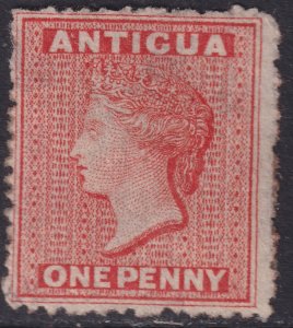 1867 Antigua QV Queen Victoria 1p vermillion Wtm 5: star Mint Sc# 3 CV $275.00