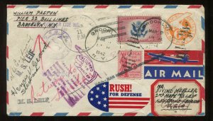 Scott CE2, PS11 Postal Savings Stamp & More on Very Busy 1942 Era Naval Cover