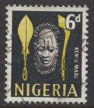 Nigeria  SG 95 SC# 107 Used 1961 Definitive Benin Mask  please see scan