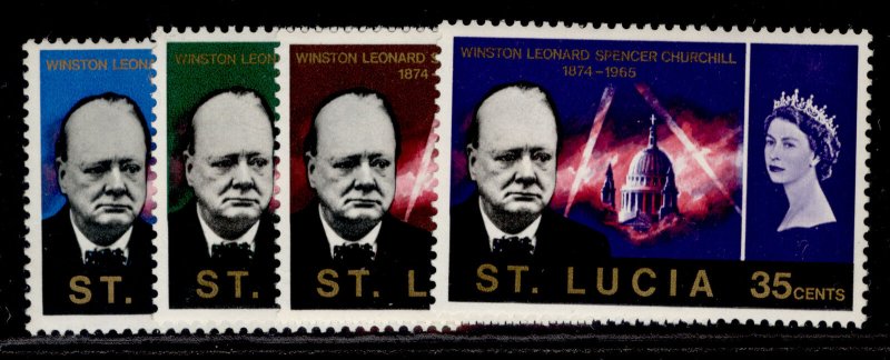 ST. LUCIA QEII SG216-219, 1966 churchill commemoration set, LH MINT.