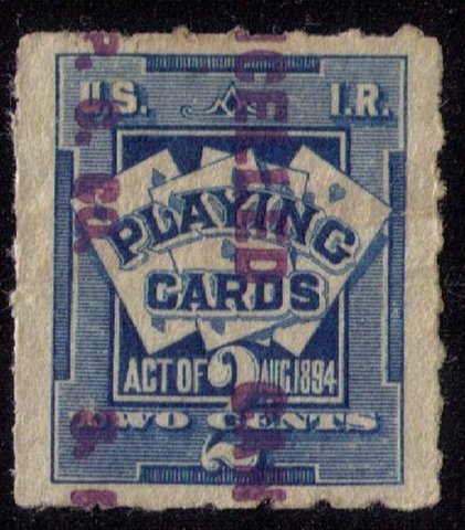 US Sc #RF2 Revenue 2c Playing Cards Used F-VF