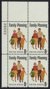 #1455 8c Family Planning, Plate Block [33392 UL] Mint **ANY 5=FREE SHIPPING**