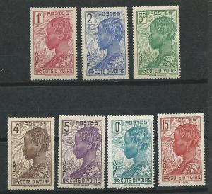 Ivory Coast # 112-18  Definitives: woman (7)  VF Unused