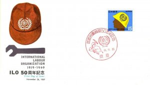 JAPAN 1969 The 50th Anniversary of I.L.O  FDC13160