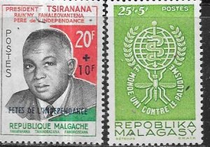 Malagasy Republic #B18-B19  (MLH) CV $1.35