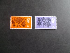 GB 1965 Arts Festival phosphor Set of 2 Values SG 669p-670p Cat £2.75 Superb MNH