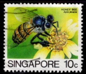 Singapore - #454 Honey Bee - Used