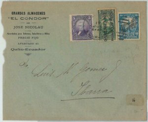 74126  - ECUADOR - Postal History - COVER  to IBARRA - Muller catalogue # 8 1923