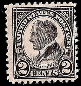 # 610 MINT HINGED BLACK WARREN G. HARDING