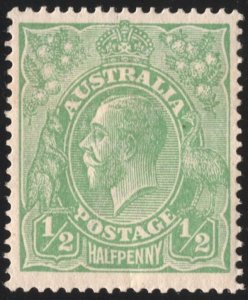 Australia SC#19 ½d King George V (1915) MLH