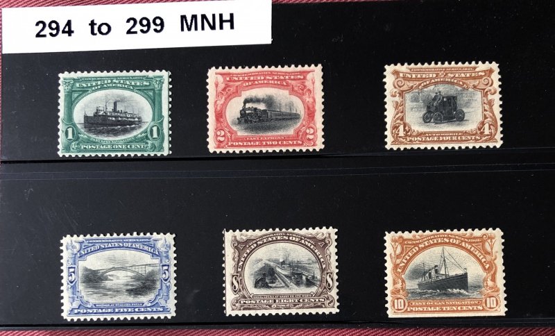 US 294-99 MNH. Pan-AM Expo. CV $957.50