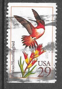 USA 2645: 29c Rufous Hummingbird (Selasphorus rufus), used, VF