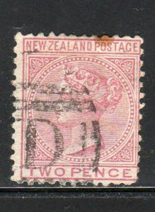 NEW ZEALAND #52  1874  2p       QUEEN VICTORIA   F-VF  USED  g