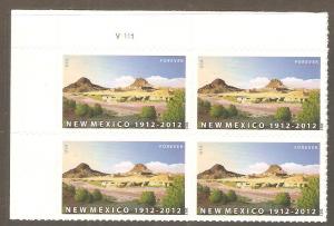 #4591 New Mexico Plate Block Mint NH