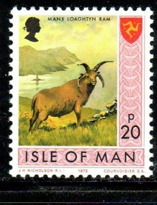 ISLE OF MAN #25  1973  20p  MANX RAM      MINT  VF NH  O.G