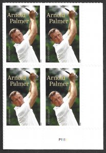 USA Sc. 5455 (55c) Arnold Palmer 2020 MNH plate block