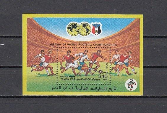 Yemen, People`s Rep., Scott cat. 448. World Cup Soccer s/sheet.