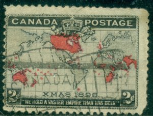 CANADA SCOTT # 85, USED, CANADA FLAG OVER PRECANCEL, VG-F, GREAT PRICE!