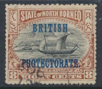 North Borneo  SG 133b SC# 111 Used OPT perf comp  see scans & details