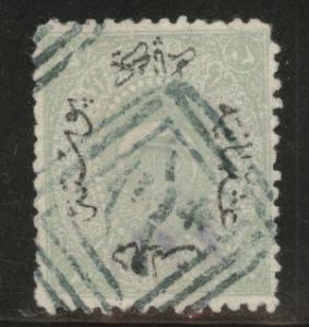 TURKEY Scott 39 Used Blue cancel 1874 lightly thinned