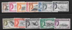 ASCENSION SG57/69 1956 DEFINITIVE SET FINE USED