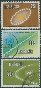 Malaysia 1970 SG74-76 United Nations FU