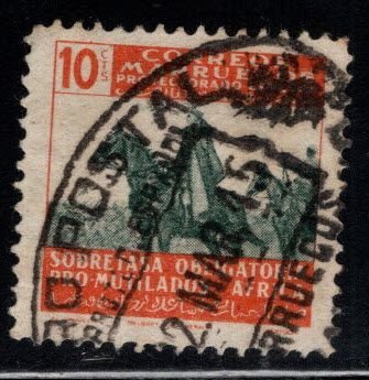 Spanish Morocco Scott RA13 Used  Postal Tax Franco on horse 1946