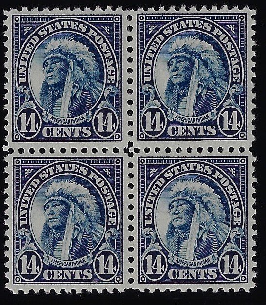 Scott #565 - $38.00 – VF-OG-NH – Choice mint block of four.