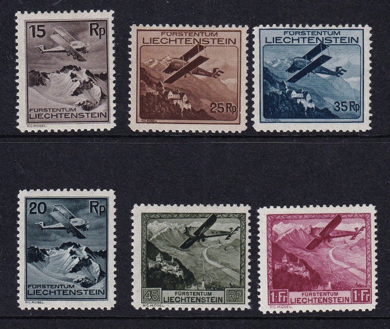 Liechtenstein 1930 - Air Postal , M-VF-LH set # C1-C6