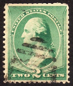 1887, US 2c, Washington, Used, Sc 213