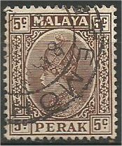 PERAK, 1936, used 5c, Sultan Iskandar. Scott 72