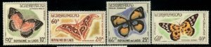 Laos MNH Sc # 101-03,C46 Mi # 151-54 Butterflies