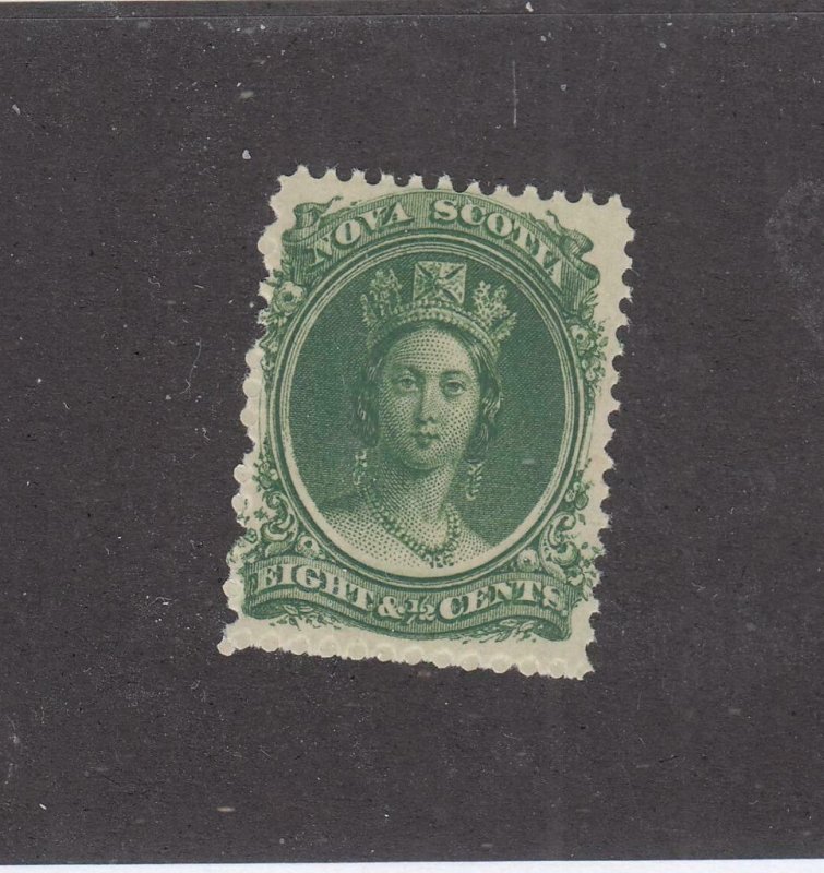 NOVA SCOTIA  # 11  VF-MNH  8 1/2cts 1860-63 QUEEN VICTORIA /GREEN CAT VALUE $30