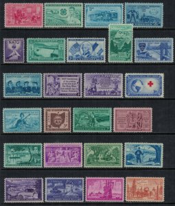 U.S. #1004-1028* NH  1952-53 Commemorative year sets complete