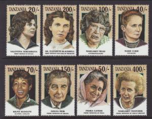 Tanzania 998a-h Women Singles MNH VF