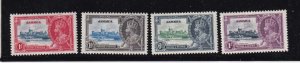 JAMAICA 1935 SILVER KGV JUBILEES VF-MLH SG114-117