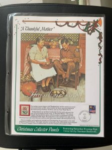 NORMAN ROCKWELL COLLECTOR STAMP PANELS CHRISTMAS: A thankful Mother