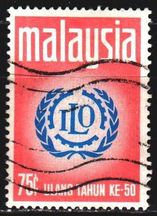 Malaysia. 1970. 72 of the series. The International Labour Organization. USED.