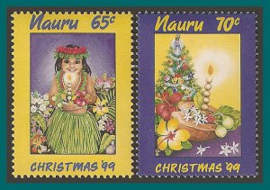 Nauru 1999 Christmas, MNH #472-473,SG504-SG505