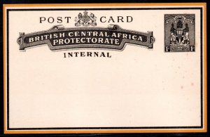 British Central Africa / BCA - 1895 1d Internal Postcard