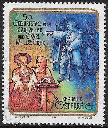 Austria 1567 Used - Carl Zeller (1842-98) & Karl Millöcker (1842-99), Composers