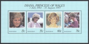Bahamas Sc# 902 MNH Souvenir Sheet 1998 Princess Diana