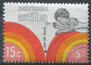 Netherlands Antilles Sc#B119 Used, 15c+5c multi, Youth Welfare (1972) Childre...