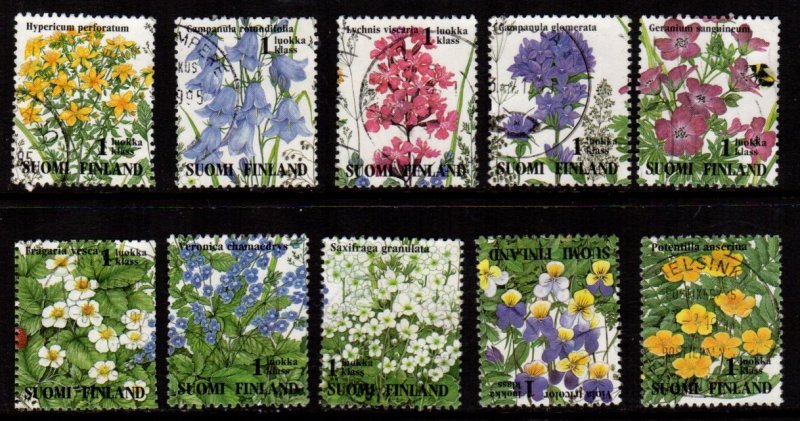 Finland - #941a - 941j  Wildlflowers set/10 - Used