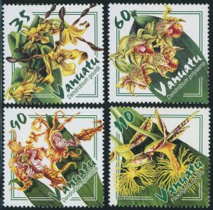 Vanuatu #816-819 Orchids Flowers Nature Postage Stamps Topical 2002 Mint LH