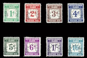 Gilbert and Ellice Islands #J1-8S (SG D1-8s) Cat£250, 1940 1p-1sh6p, set of ...