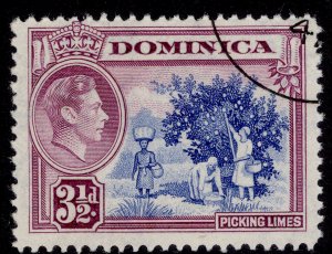 DOMINICA GVI SG104a, 3½d ultramarine & purple, FINE USED.